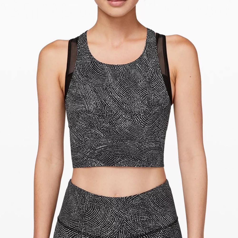 Lululemon Break Free Tank in Alpine White Black Size 10